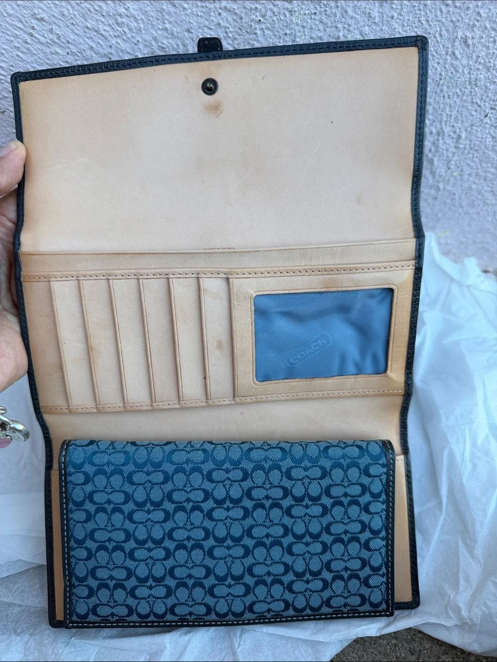 Vintage Coach Soho signature C checkbook wallet Like New Y2K Rare HTF